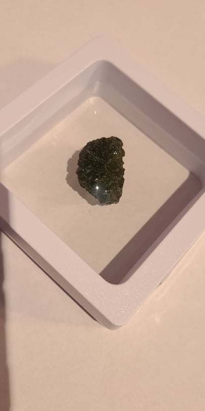 Moldavite, Specimen 4.6 grams in container