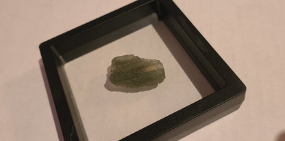 Moldavite, Specimen 5.1 grams in Floating Frame