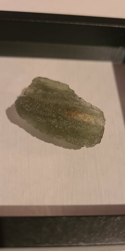 Moldavite, Specimen 5.1 grams in Floating Frame