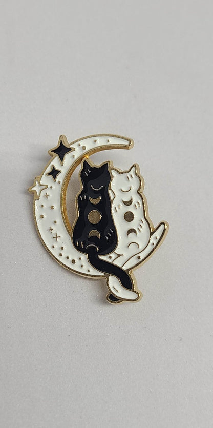 Enameled Pins - Collection of Black Cats