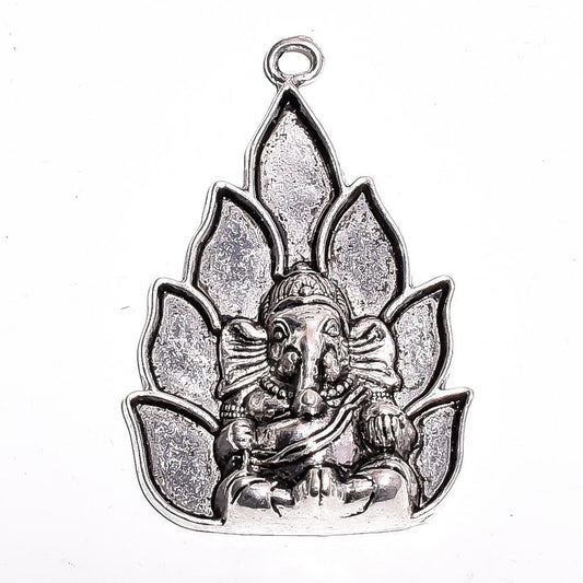 Pendant, Ganesha, large metal