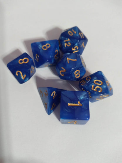 Dice Sets - Pearlescent Colors - full set of 7 dice