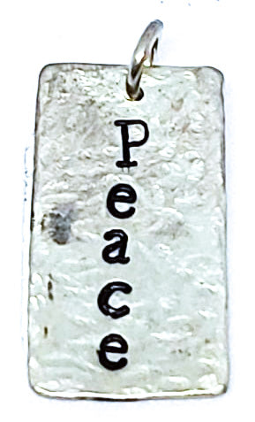 Pendant, Peace in Sterling Silver