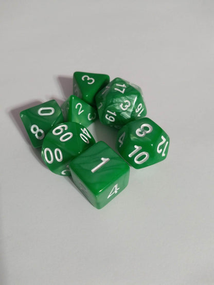 Dice Sets - Pearlescent Colors - full set of 7 dice