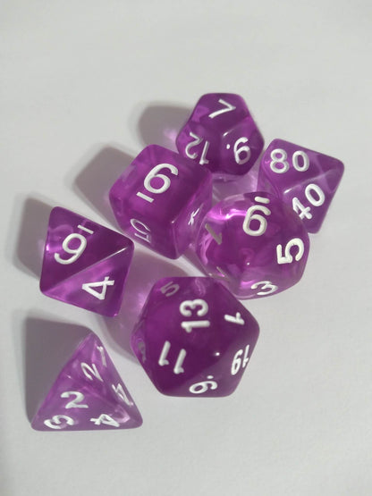 Dice Sets - Solid Colors - full set of 7 dice