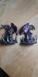 Dragon Figure, Purple Dragon with Pillars