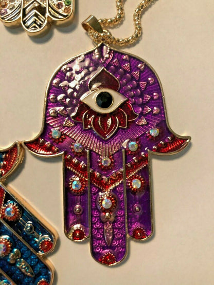 Pendant, Hamsa Hand Multicolor