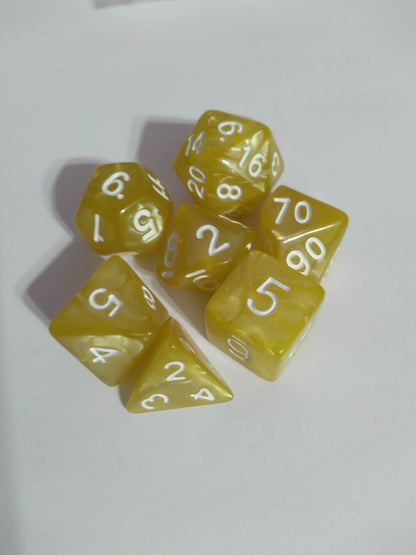 Dice Sets - Pearlescent Colors - full set of 7 dice