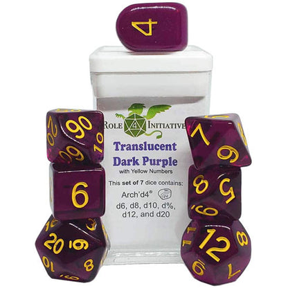 Roll 4 Initiative Dice  - Polyhedral set of 7