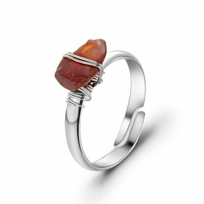 Ring, Wrapped Gemstone Nugget