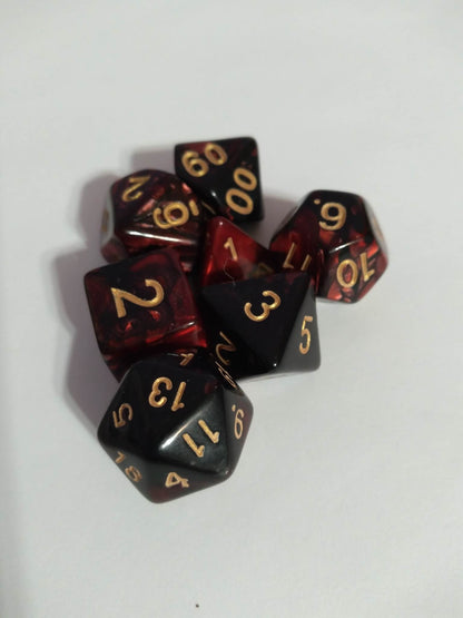 Dice Sets - Dual Colors - Full set of 7 dice