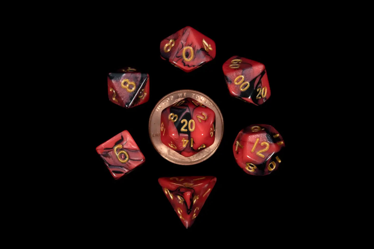 MDG  7 MINI POLYHEDRAL DICE SETS