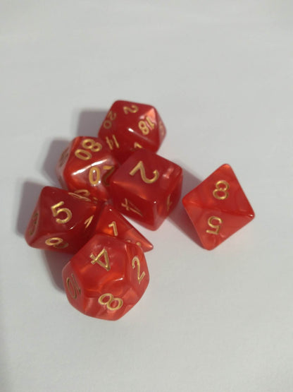 Dice Sets - Pearlescent Colors - full set of 7 dice