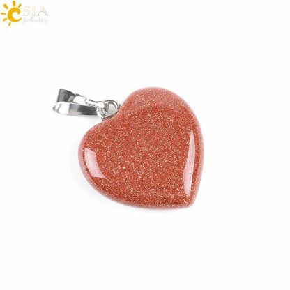 Gemstone Heart Pendant