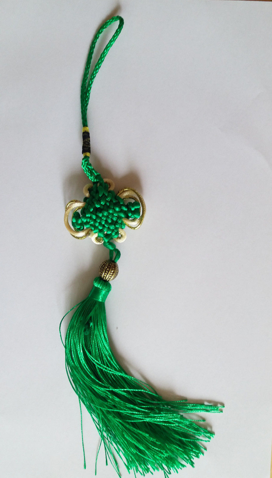 Feng Shui Chinese knot,tassel, Green for healing