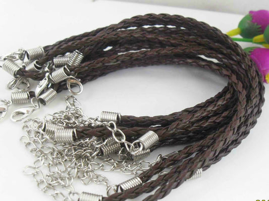 Leather cord Bracelet, Dark Brown