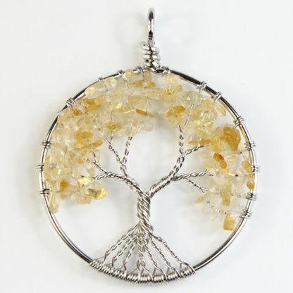 Gemstone Pendant, Tree of life Gemstone Chip (Small)