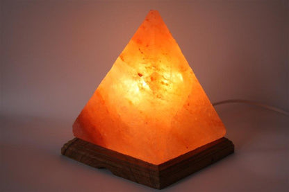 Salt Lamp, Pink Himalayan Salt Pyramid 7.5"H 5"W