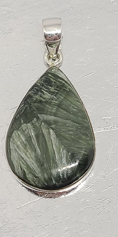 Necklace, Sterling Silver with Seraphinite