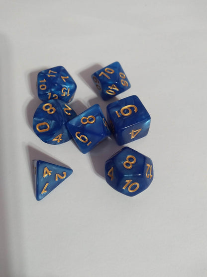 Dice Sets - Pearlescent Colors - full set of 7 dice