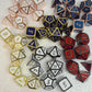 Dice Sets, Metal and Enamel Polyhedron 7 Piece Set
