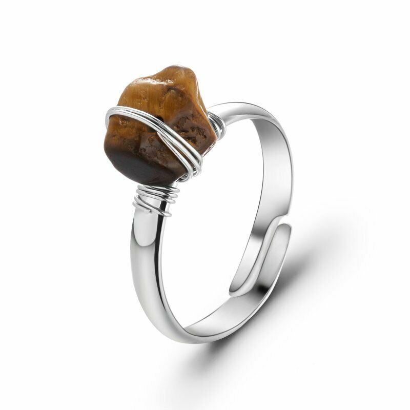 Ring, Wrapped Gemstone Nugget