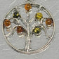 Necklace, Sterling Silver Tree of Life with Baltic Amber