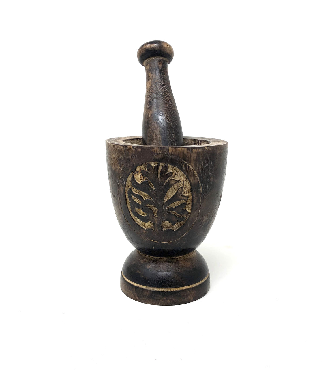 Mortar and Pestle, Wood with Tree of Life