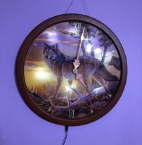Limited Addition Illuminating Wolf Wall Clock
