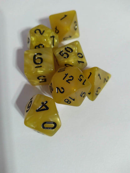 Dice Sets - Pearlescent Colors - full set of 7 dice